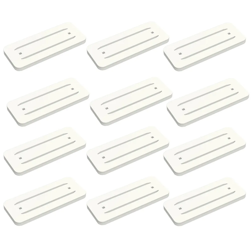 12Pcs Wall Mounted Socket Holder Plastic Self Adhesive Power Strip Fixator for Router Remote Control Extension Cord Organizer