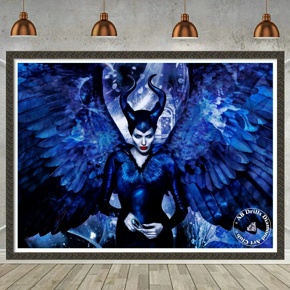 Maleficent Disney Witch 5D AB Diamond Painting Cross Stitch Kits Embroidery Handicraft Mosaic Picture of Rhinestones Home Decor