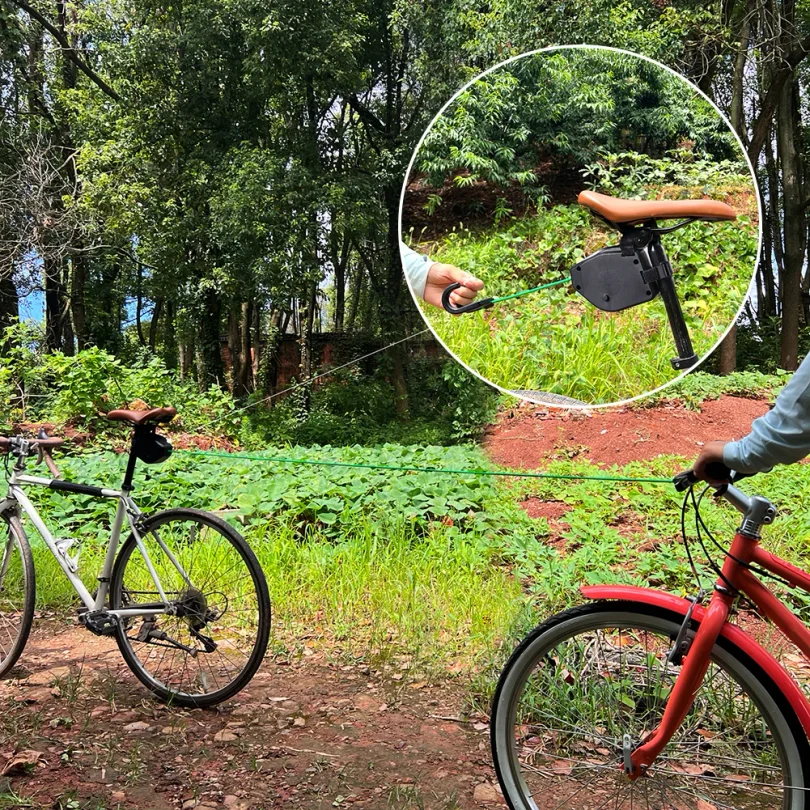 1PC Bicycle Tow Rope Flexible Retractable Bike Tractor Mountain Bike Parent-Child Pull Rope Towing Trailer Outdoor Cycling Tools