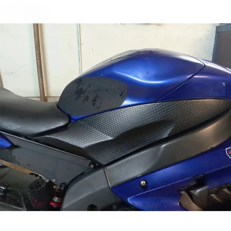 Pair Motorcycle ABS Black Tank Side Covers Panels Decorative Cover Fairing Fit For Yamaha YZFR6 YZF R6 YZF-R6 2006 2007 image 2