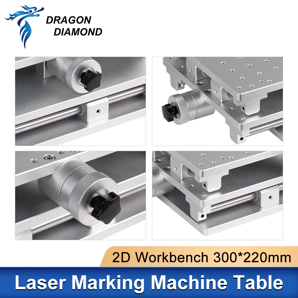 Moving Table 300x220x90mm Portable Cabinet table for Laser Marking Machine X & Y 2 Axis Positioning Workbench Lift Platform