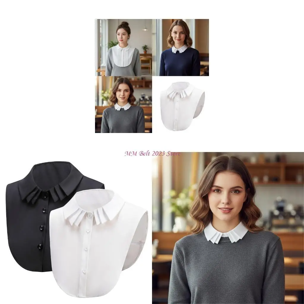

49ME Detachable Collar False Collar Neckpiece for Daily Outfit Enhancement