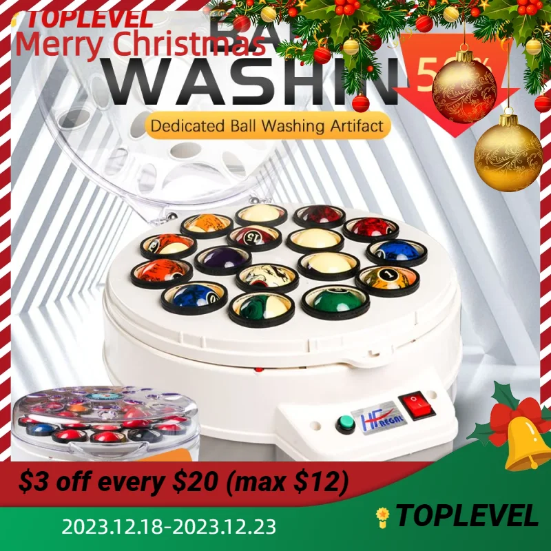 

Billiard Ball Cleaner Machine, 16 Balls Snooker, 22 Balls Clean, Automatic Washing, Electronic, Machine Accessories