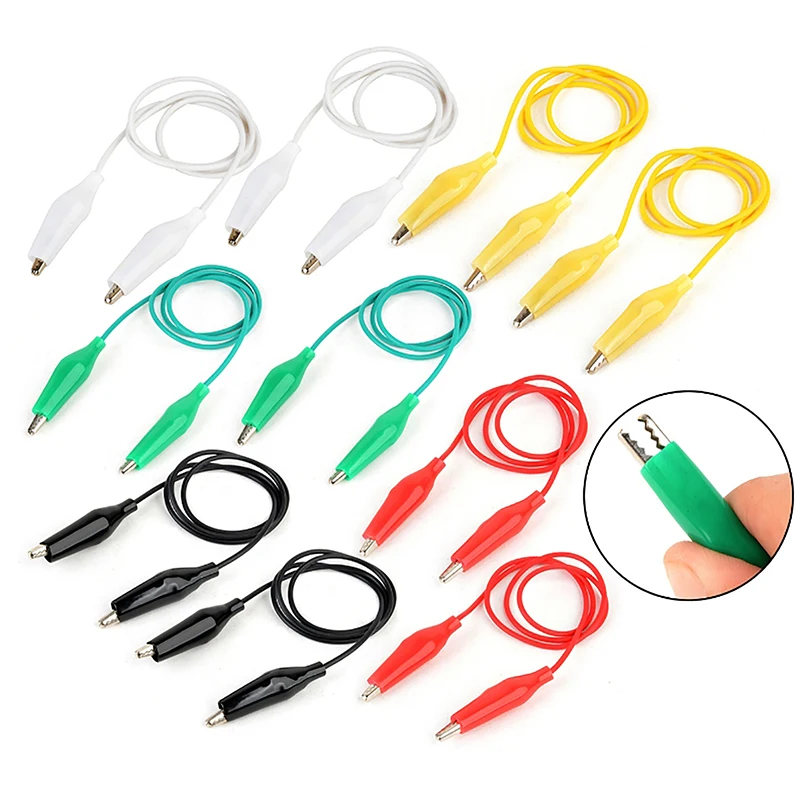 1Set Double-Ended Crocodile Clips Electrical Test Cable Wires Test Leads Tool