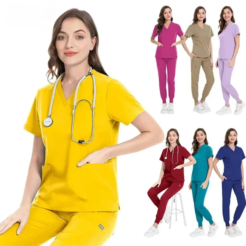 New Operating Room Upgrade Uniform Scrubs Hospital Working Scrubs Set Medical Supplies Nurse Dental Surgery Suit Workwear XS~XXL