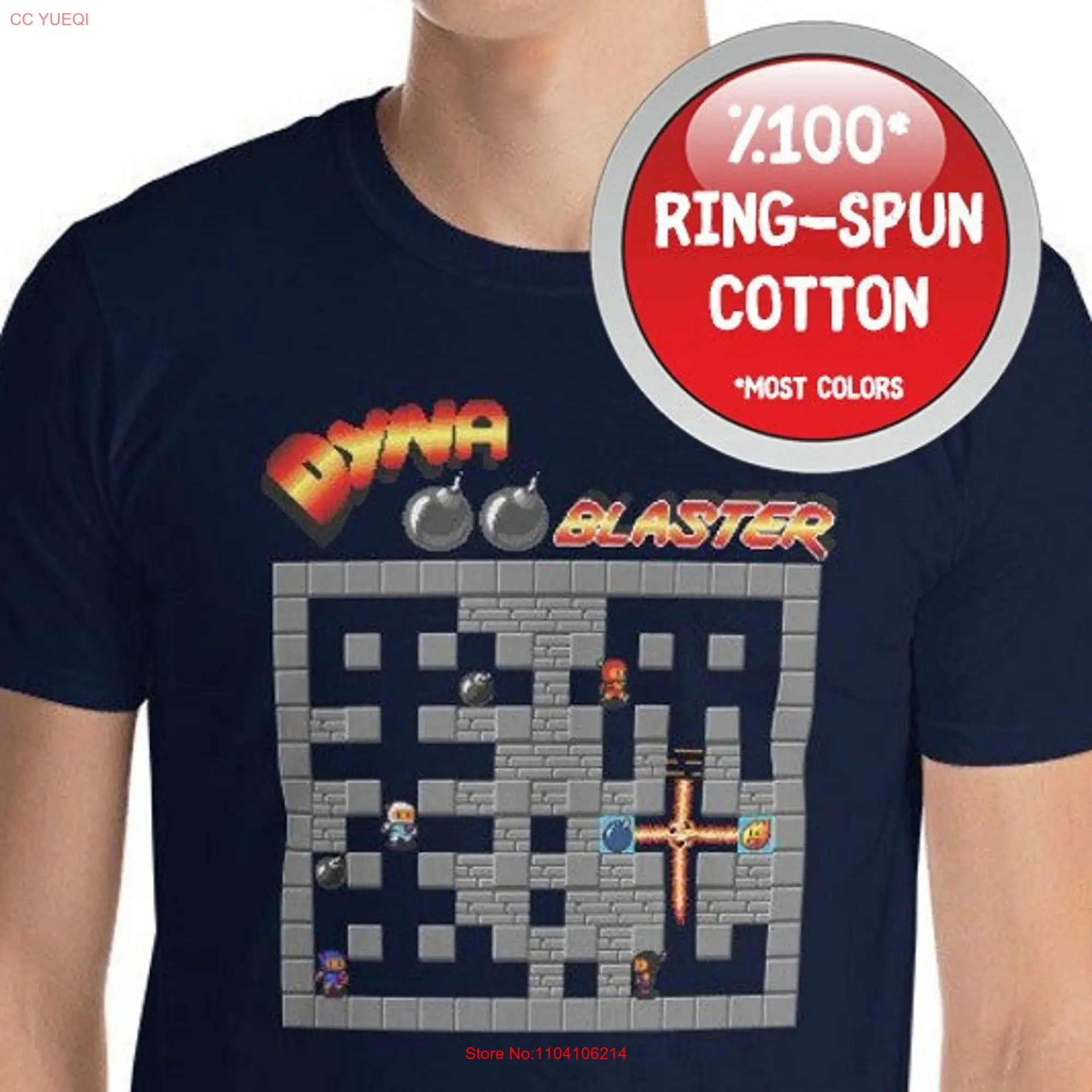 Dyna Blaster Retro Video Game  T Shirt long or short sleeves