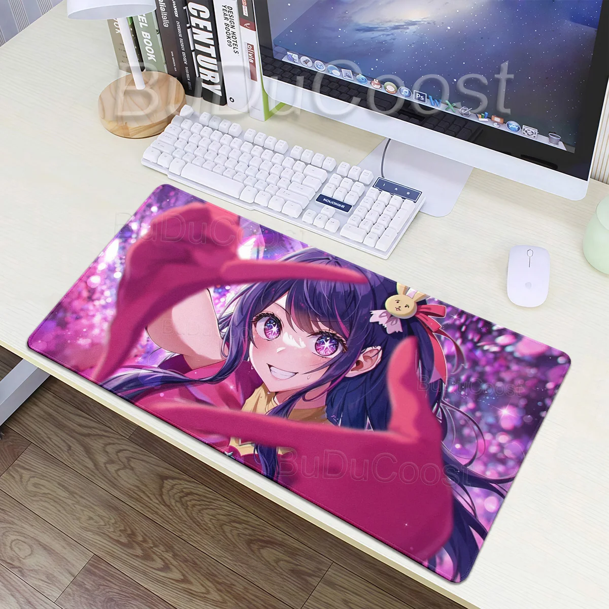 Cute Anime Hoshino Ai O-Oshi No Ko Mouse Pad Mousepad Large Anti-slip Gaming Keyboard LockEdge Thickened PC Durable Desk Mat