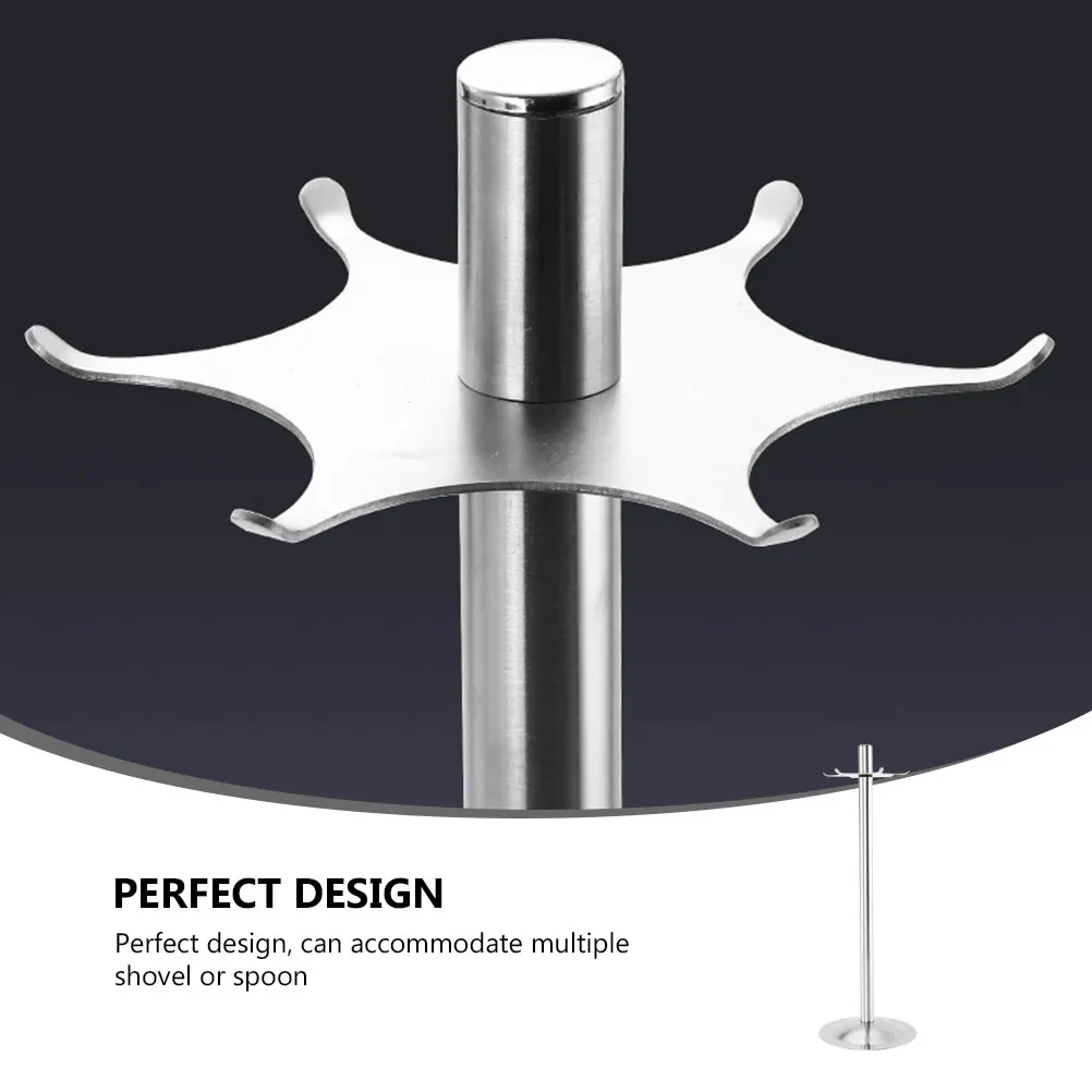 

1Pcs Stainless Steel Kitchen Holder Shovel Spoon Rack Multifunctional Rotating Spatula Organizer Stainless Kitchen Rack