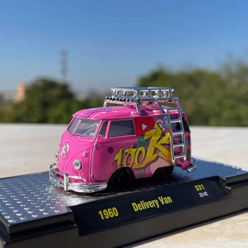 دييكاست 1:64 مقياس 1960 تسليم فان سبيكة محاكاة نموذج سيارة مجموعة ثابتة الديكور هدايا العيد اللعب هدية تذكارية #5