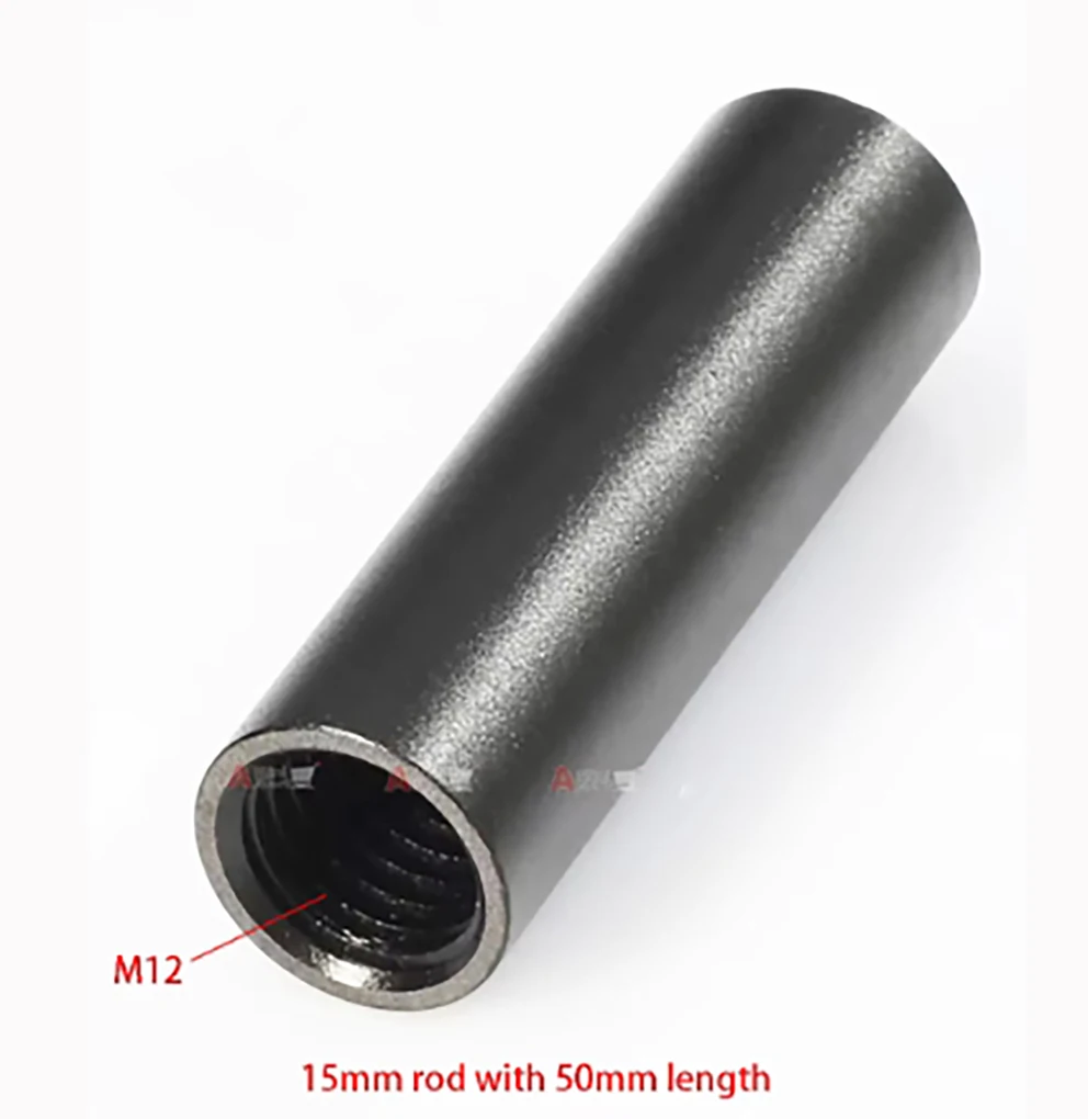 Nuevo 3 en 1 diámetro 15MM longitud 5cm con adaptadores de 1/4 o 3/8 a M12, pieza de montaje de conducto de 1/4 o 3/8 a M12