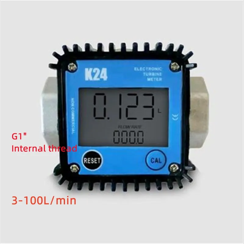 Aluminum Plasitc 6par Micro Digital Display Flow meter K24 K28 Gear Meter Diesel Oil Gasoline Oil Hydraulic Oil Soy Oil Water