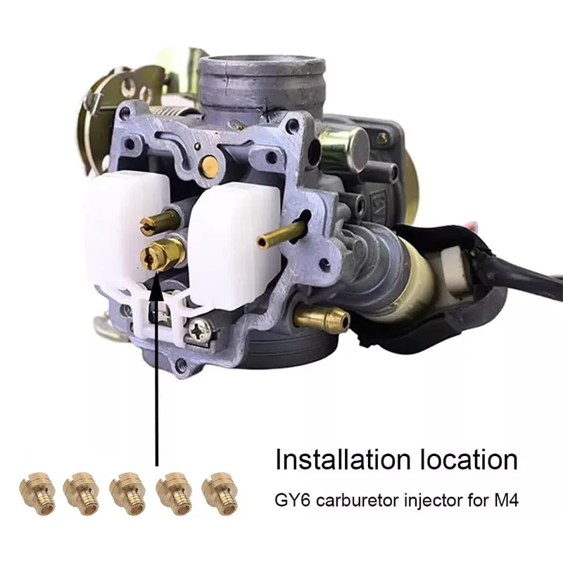 10/20 шт. M4 Main Jet 4 мм для GY6 50cc 139QMB скутер Mikuni Keihin карбюратор мотоцикла PWK OKO KOSO размер сопла от 50-145