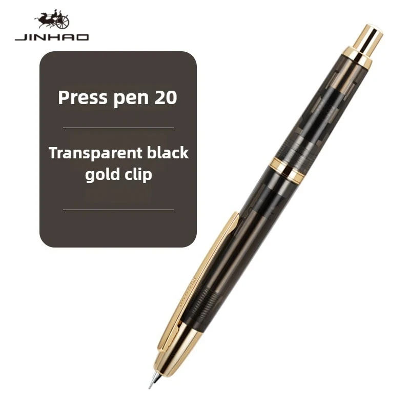 

JINHAO 20 Press Fountain Pen PK 10 A1 Retractable EF/F Nib Plastic With Clip Writing Ink Converter Stationery School Supplies