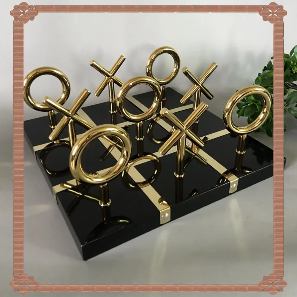 

24-Hour Delivery Luxury XO Chessboard Decoration Piano Paint Craft Electroplating Alloy Chess Parent Child Interaction Leisure B