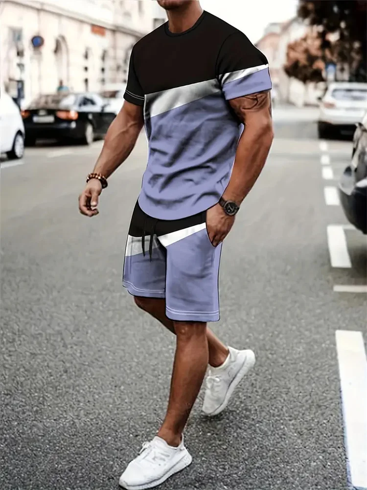 

2025 Summer Hot Selling New Men Sports Set Printed Men Summer Beach Set Men Fashion Sports Set Quick Drying and Comfortable