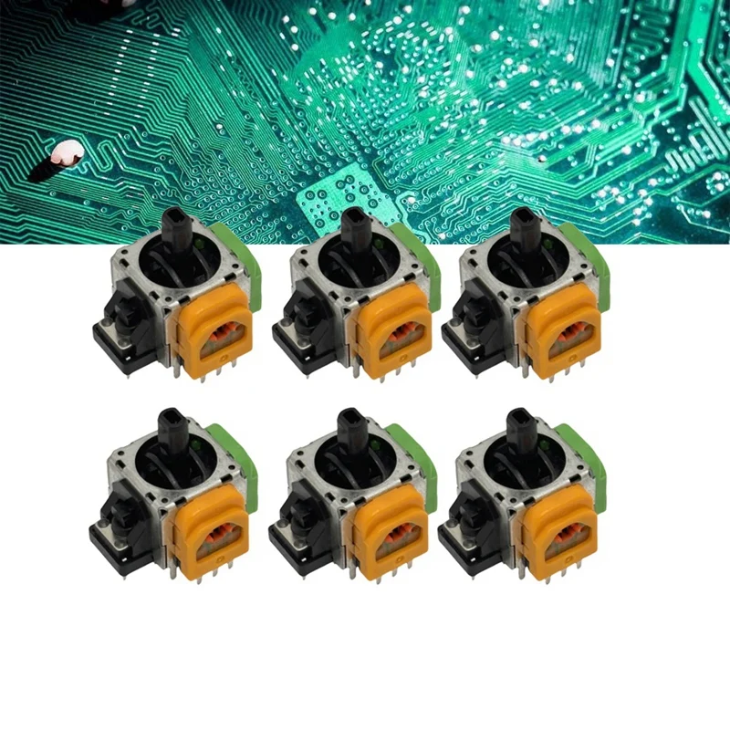 6PCS For PS4 Hall Electromagnetic Joystick High-Precision Adjustable Electromagnetic IC Hall Thumbstick 3D Analog Stick