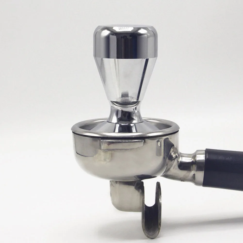 

Ergonomic Coffee Tamper Stainless Steel Flat Base Tool Grounds Maker Accessory for Home Cafe Use