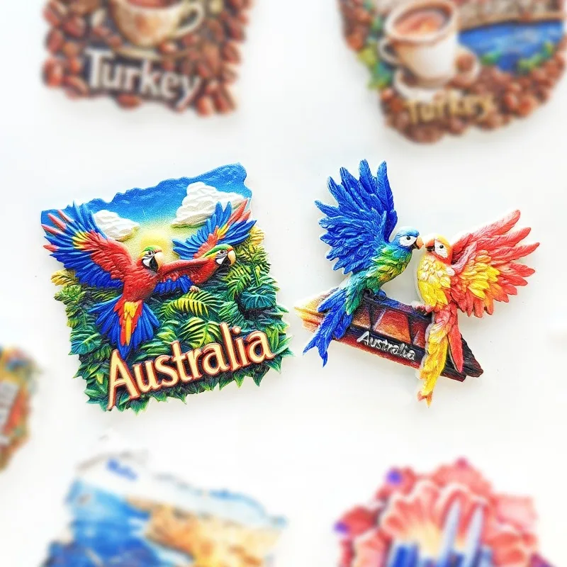 Australia Fridge Stickers Sydney Travel Souvenirs Parrot Fridge Magnets Home Decoration Wedding Gifts
