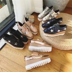 Womens Sneakers Shoes Wedge Basket 2024 Platform Tennis Female Roses Fashion Thick Sole Silver Trainers High Lace-Up Fabric PU S