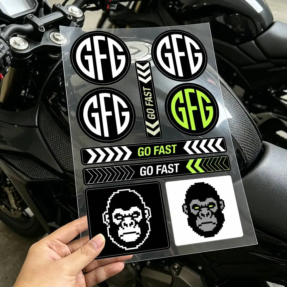 FOR Go Fast Gorilla Waterproof Reflective Scratch Cover Sticker Universal Decor Decal For Car Motorcycle Helmet Refrigerator - view 5