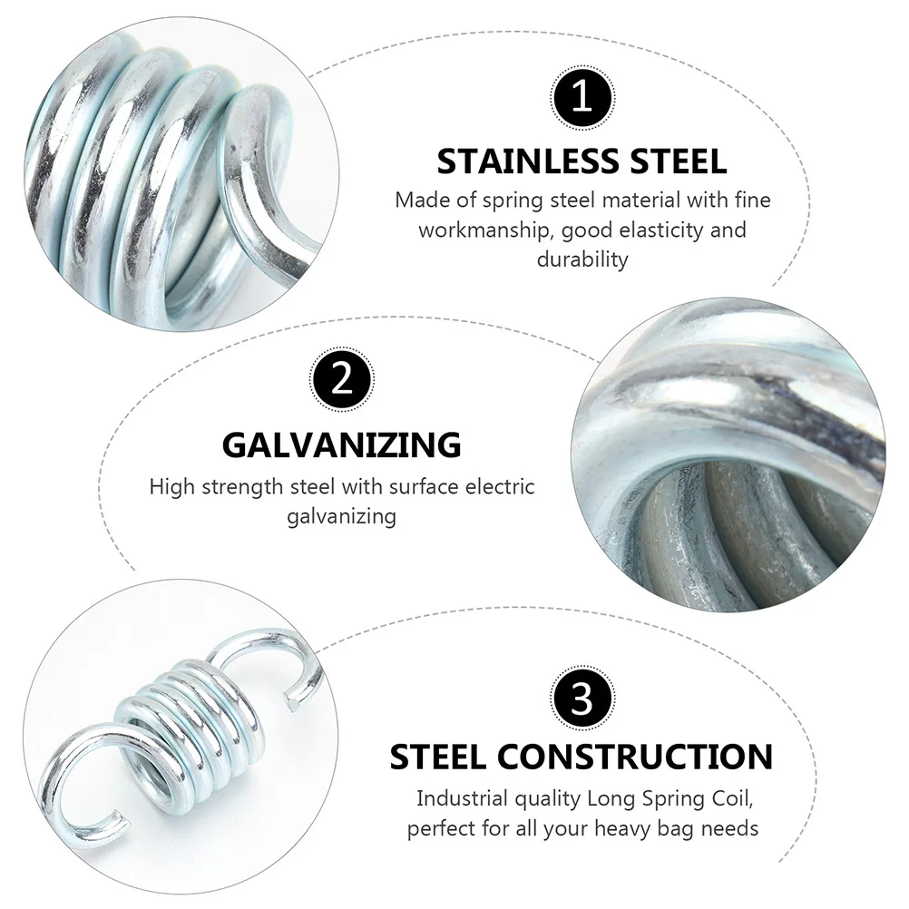 3Pcs Hammock Swing Spring Heavy Duty Metal Porch Hanging Tool Kit Comfortable Safe Indoor Outdoor Use Swing Spring