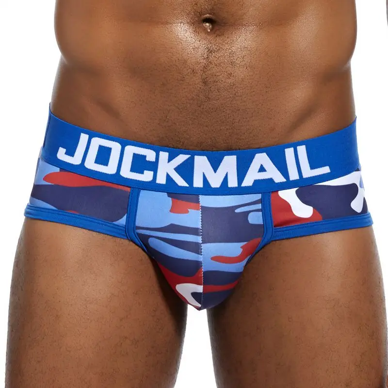 JOCKMAIL-ropa interior de camuflaje para hombre, calzoncillos sexys con estampado, bragas cómodas, bikini Gay, pene