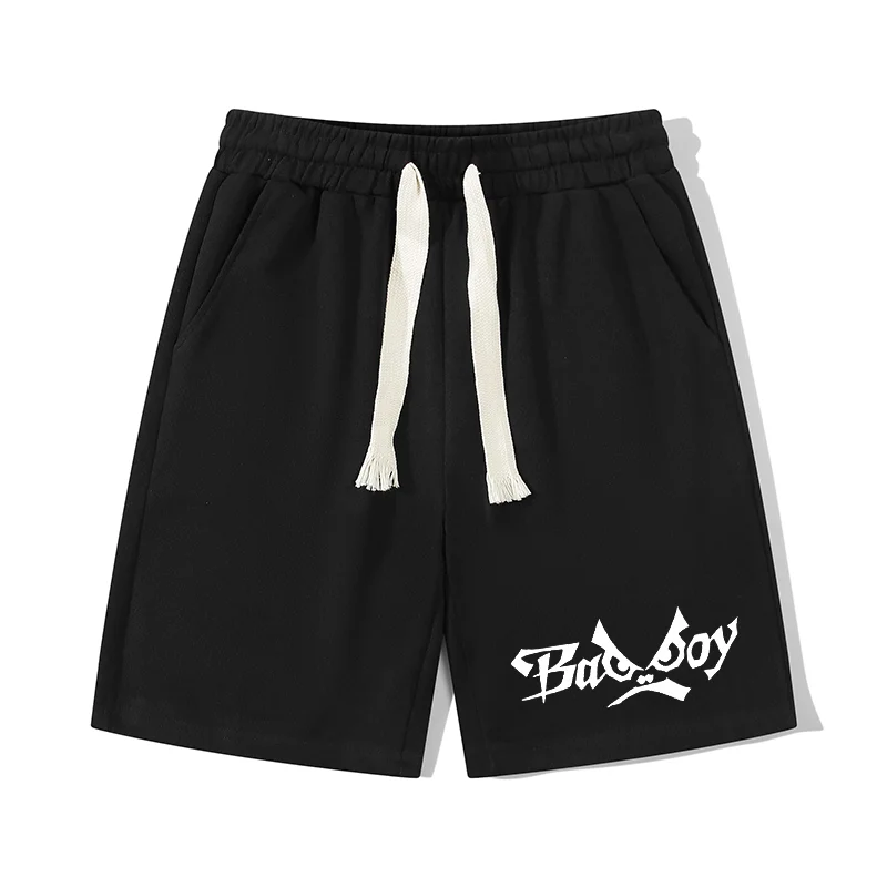 Letnie szorty na co dzień Luźny trend męski Student Wszechstronne spodnie dresowe Nadruk z monogramem Spodenki sportowe Przycięte szorty Odzież męska