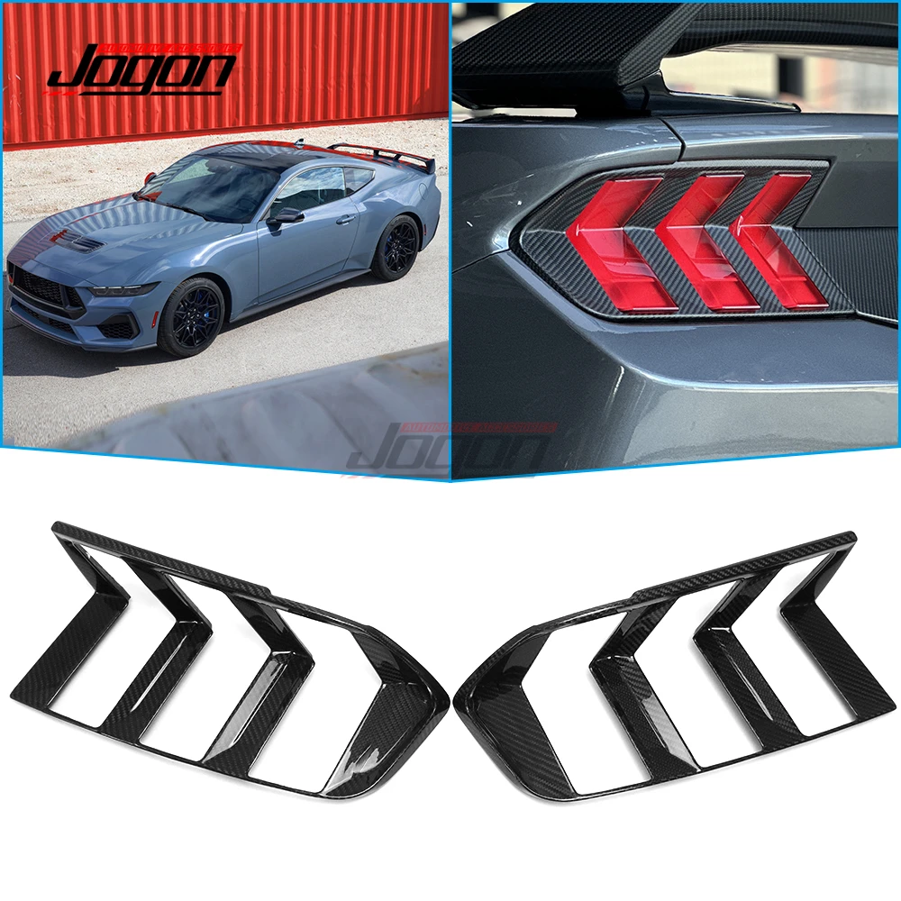 For Ford Mustang S650 Dark Horse 2024 2025 Real Carbon Fiber Exterior Rear Braking Reverse lights Tail Light Frame Cover Trim