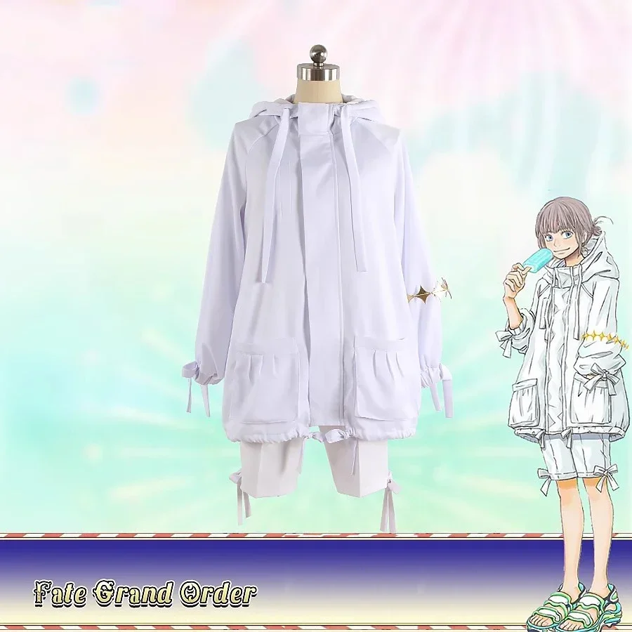 

Game FGO Oberon Vortigern Cosplay Fate Cosplay Costume Hooded Coat Pants Halloween Carnival Uniform Custom Made