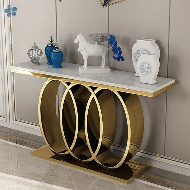 

Entrance table against the wall Modern simple entrance platform Corridor aisle shelf Light luxury entrance cabinet Marble