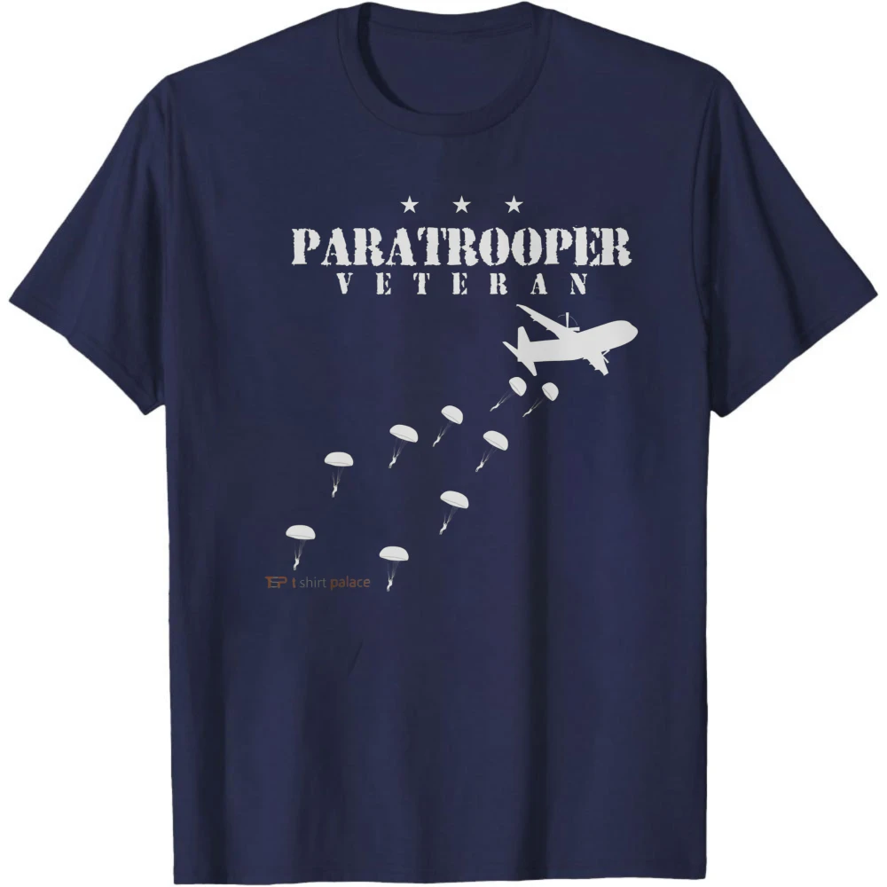 USAirborne Paratroopers Veteran Vintage T-Shirt Contracted Design Men Unisex Tshirt Veteran Memorial Clothing Casual Cotton Tops