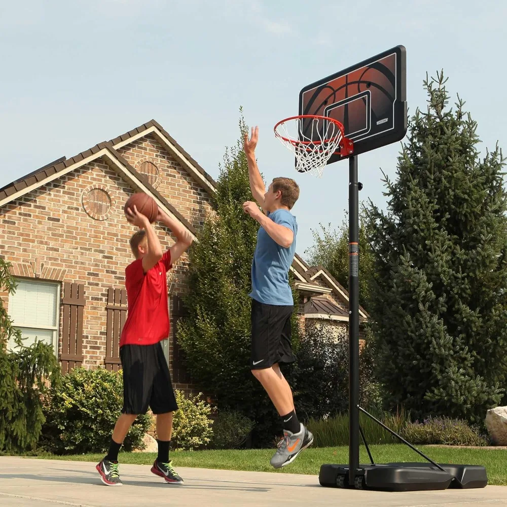 Height Adjustable Portable Basketball System, 44 Inch Backboard