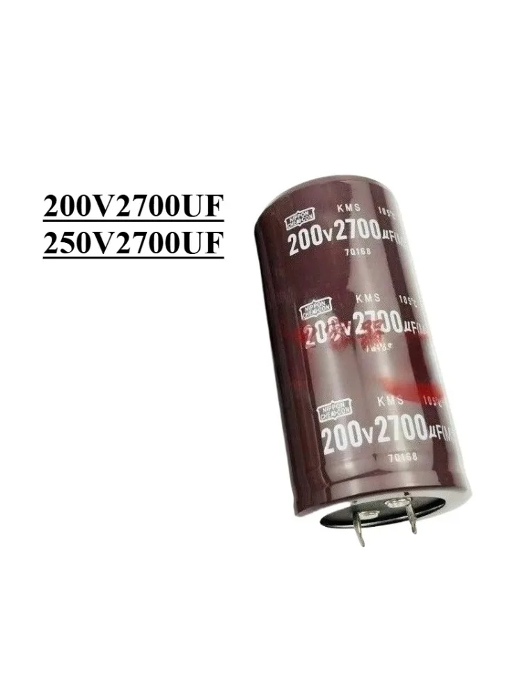 Kondensator elektrolityczny aluminiowy NCC Nippon Chemi-Con, 2700 µF, 200 V, 250 V, element filtrujący do zasilania wzmacniacza audio. — zdjęcie produktu 6