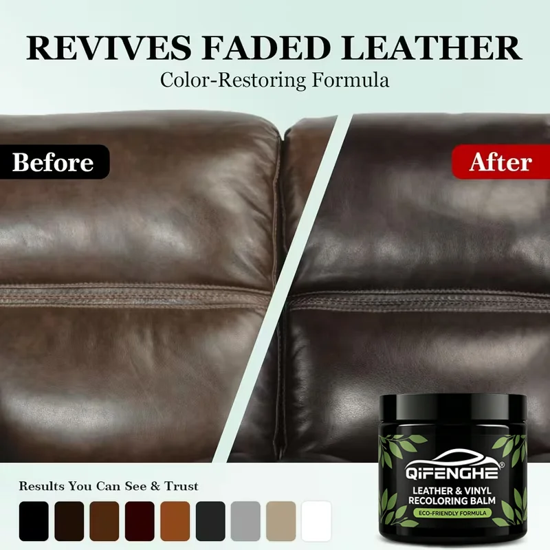 QIFENGHE 30g Brown Wood Paint Repair Paste Kit with Brush - Quick Fix Scratches Wear Fading, Waterproof Scratch Resistant