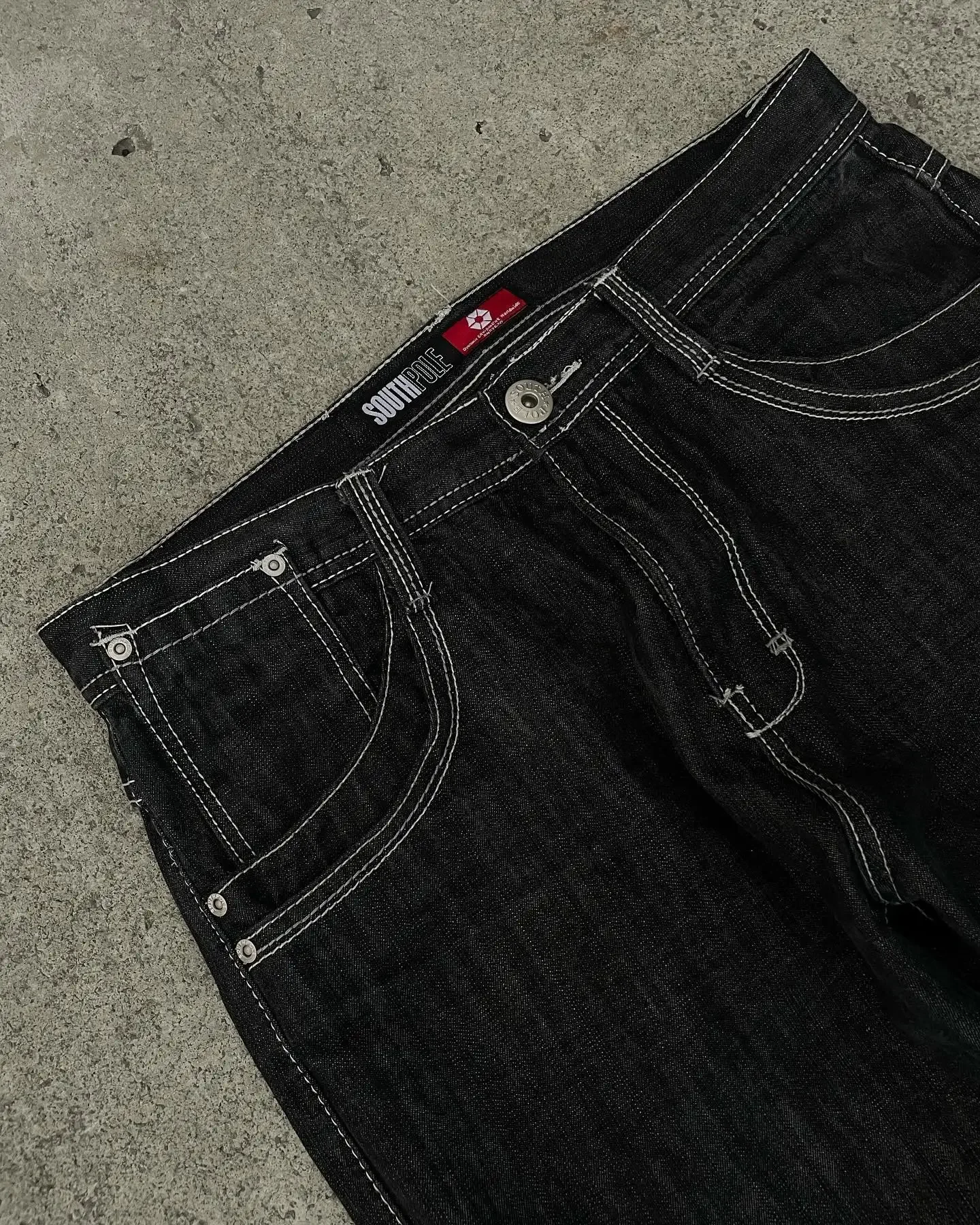 Y2k 90s Southpole Jeans Embroidered Letters Graphic Baggy Jeans