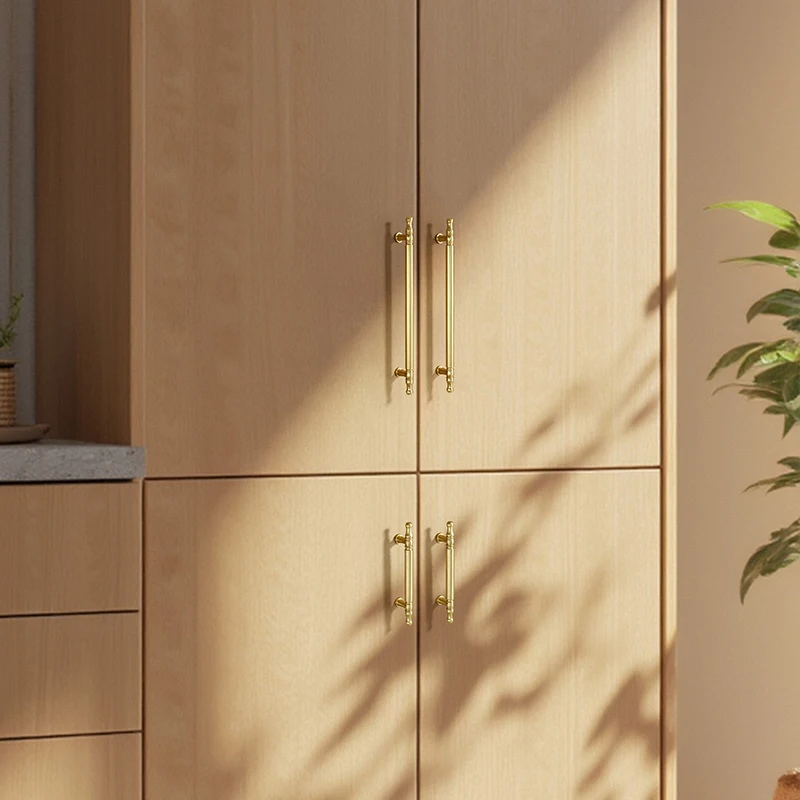 European style French brushed copper color cabinet handles, wardrobe, drawer, shoe cabinet aluminum alloy handles