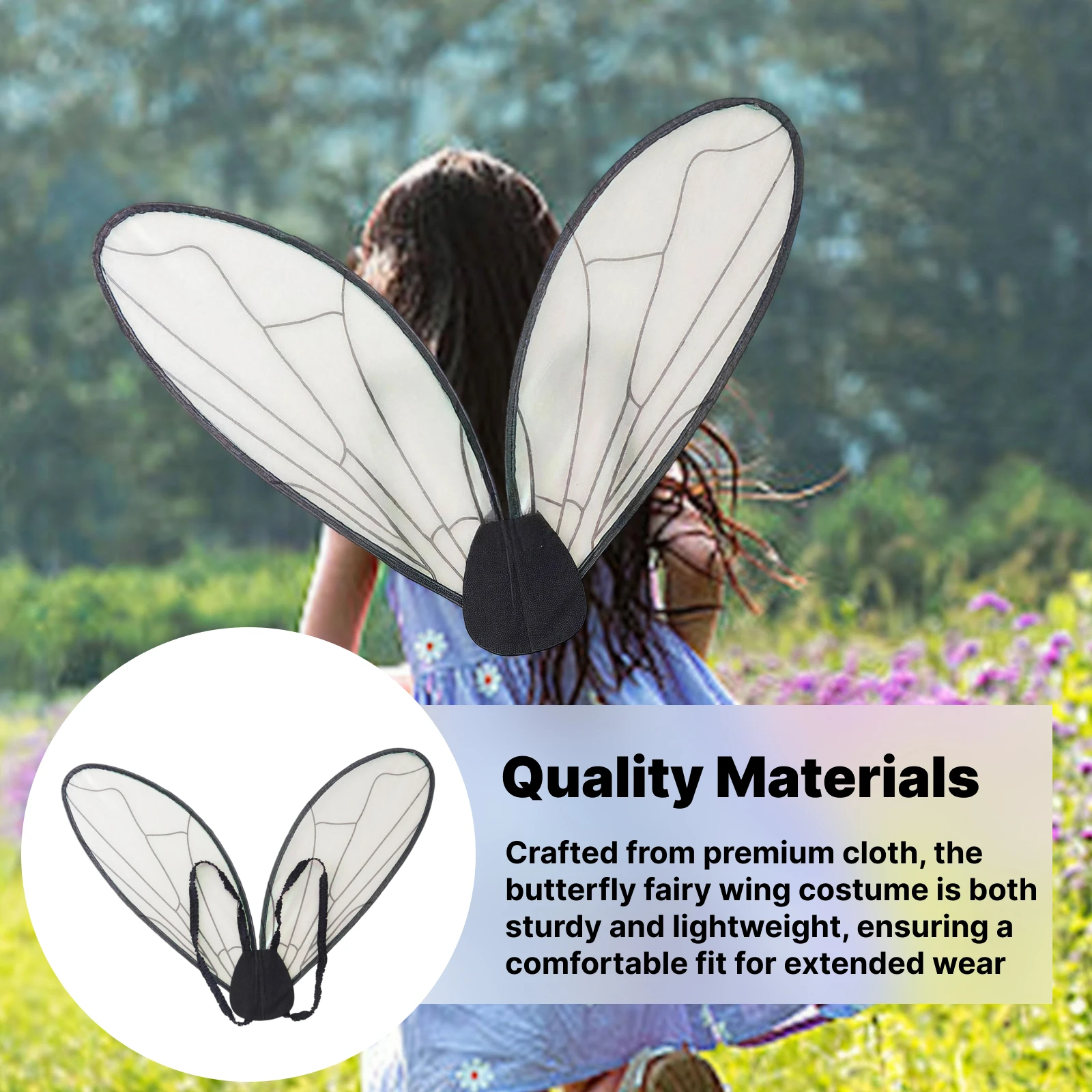 Schmetterlingsflügel, bequem, schöner Prinzessinnenflügel für Kinder und Erwachsene, Kostüm für Rollenspiele, Urlaub, Karneval, Modenschau, Party