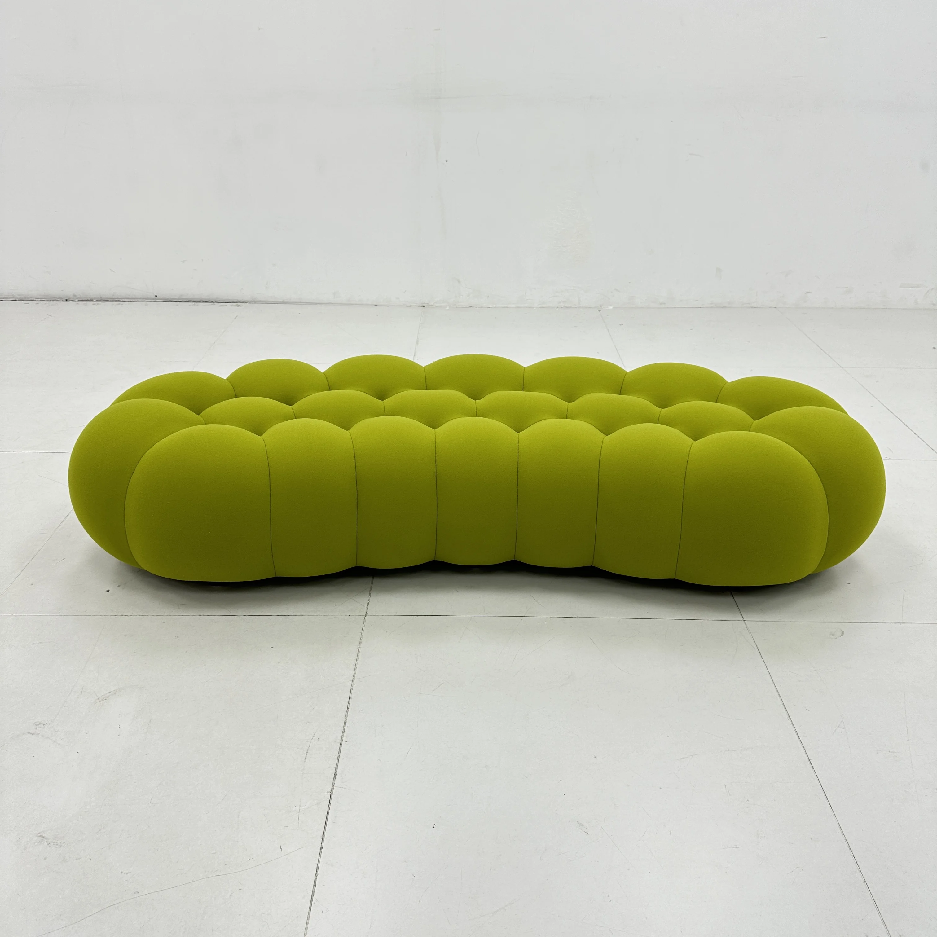 Modern Backless Sofa Luxury Fabric Living Room Lazy Curved Bubble Footstool