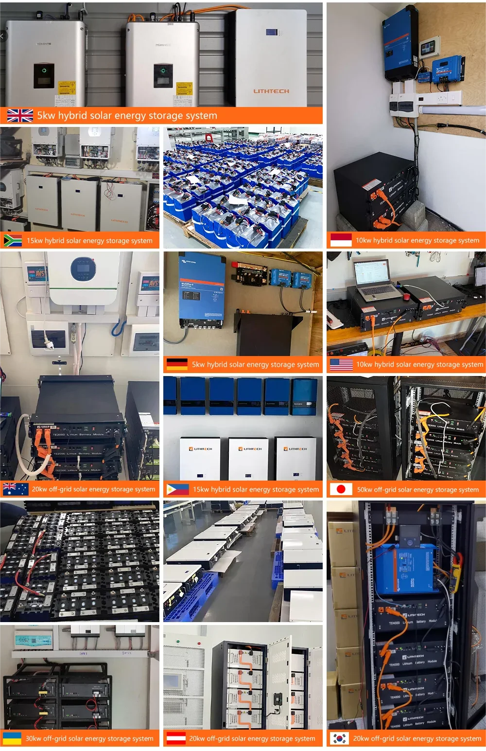 8000 Deep Cycles 2C 5kwh 10kwh 50 kwh 48v 100ah 200ah lto inverter lithium ion batteries akku solar lifepo4 battery pack 48v