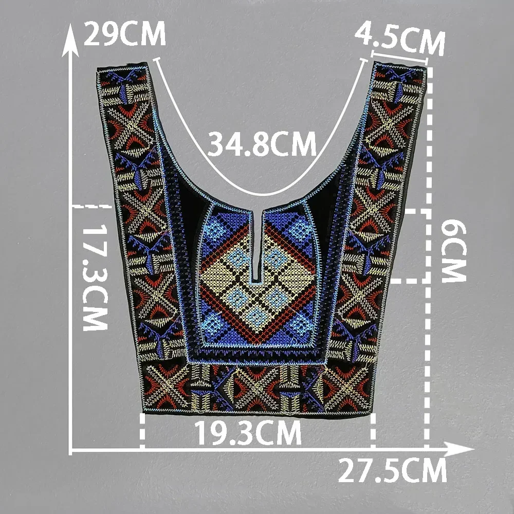 Wholesale sales of 1-10 pcs ethnic style embroidery collar shaped clothing DIY sewing decorative clothing accessories