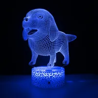 Nighdn Dog Night Light for Kids Room Decor 7 Colors Touch USB Bedside Lamp Birthday Christmas Gifts for Girls Boys Kids Baby