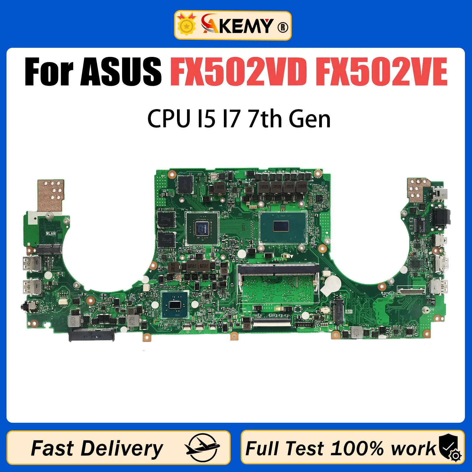 

Сертифицированная материнская плата для ноутбука ASUS FX502V, материнская плата FX502VE FX502VM, процессор i3 i5 i7 8 ГБ 16 ГБ ОЗУ GTX1050 GTX1060, 100% тестирование