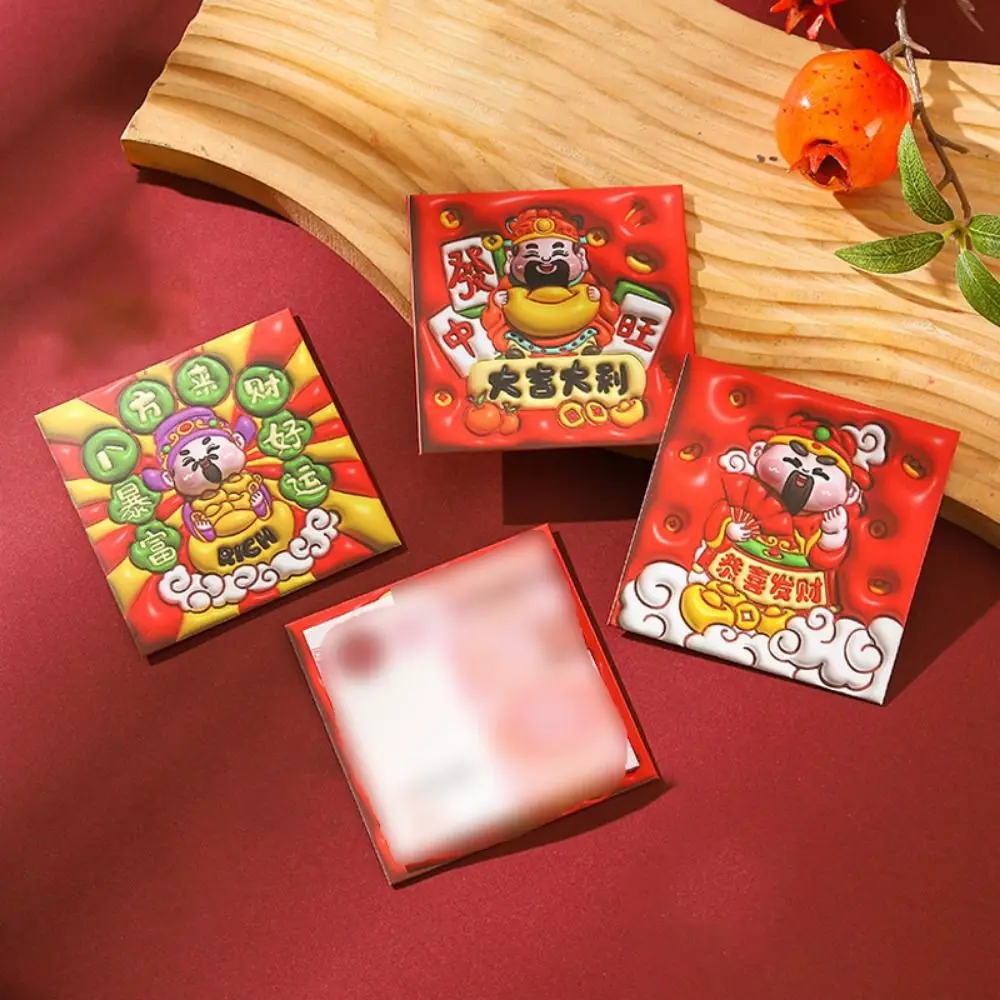 6/12 Stuks Creatieve Cartoon Rode Envelop Tas Verdikte Goud Stempelen Lucky Rode Zak Nieuwjaar Rode Pakket zegen Gift