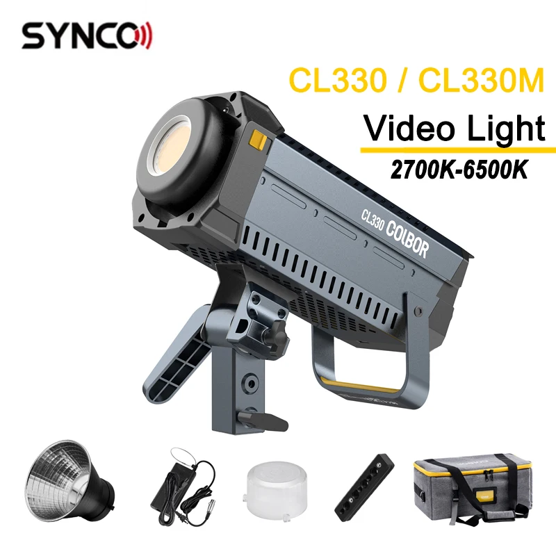 

Synco COLBOR CL330/CL330M COB Video Light 330W 2700K-6500K LED Photography Lighting Outdoor Continuous Studio Video Recording