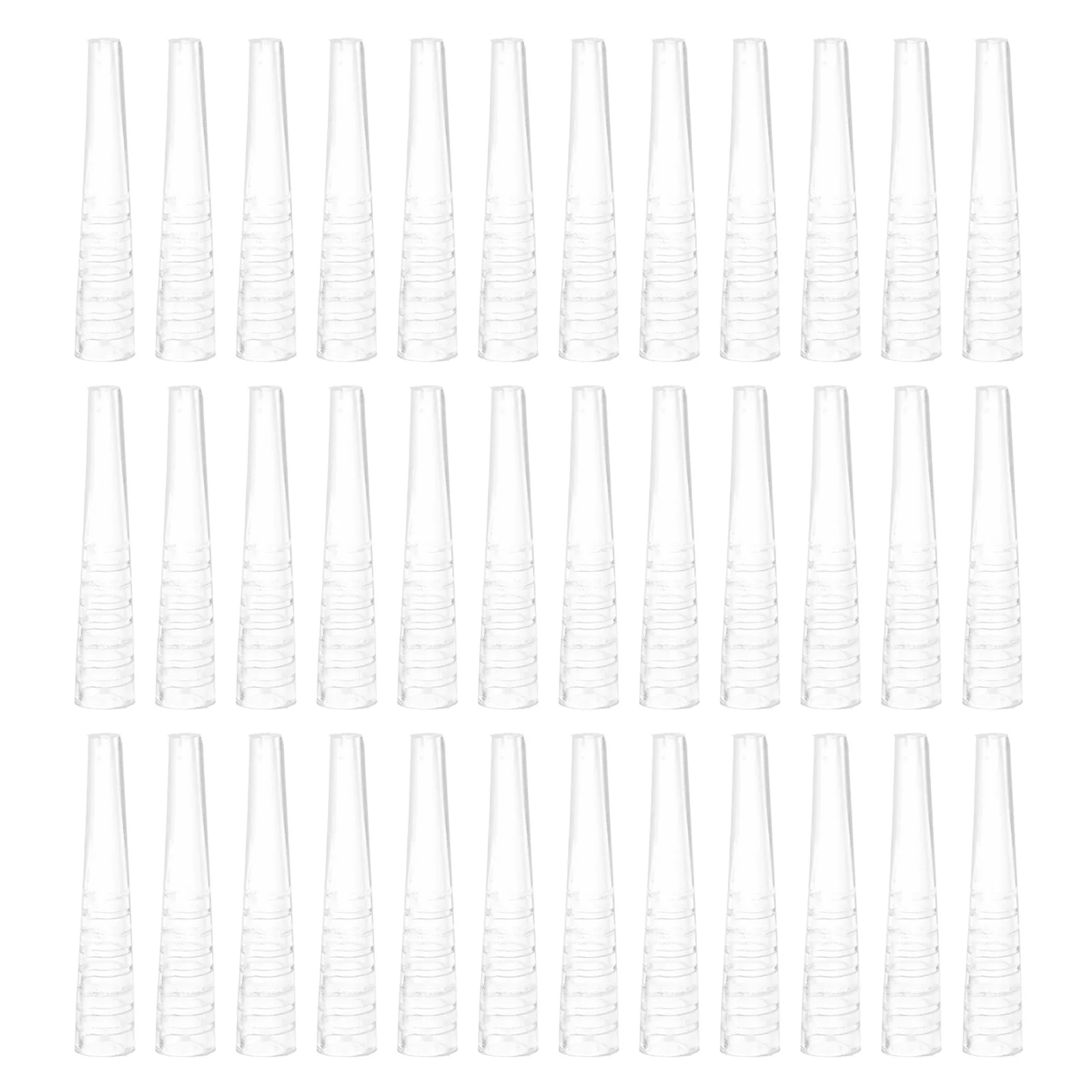 50 pçs pinças de cílios protetor transparente silicone capa antiderrapante à prova de poeira para salão de beleza maquiagem uso caso manga