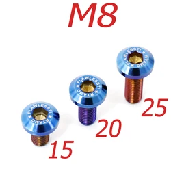 FLAWLESSTI M8x15-25 mm Gr5 Titanium Bolt Brake Disc Rear Bracket Bolt For Yamaha Honda Kawasaki Vespa