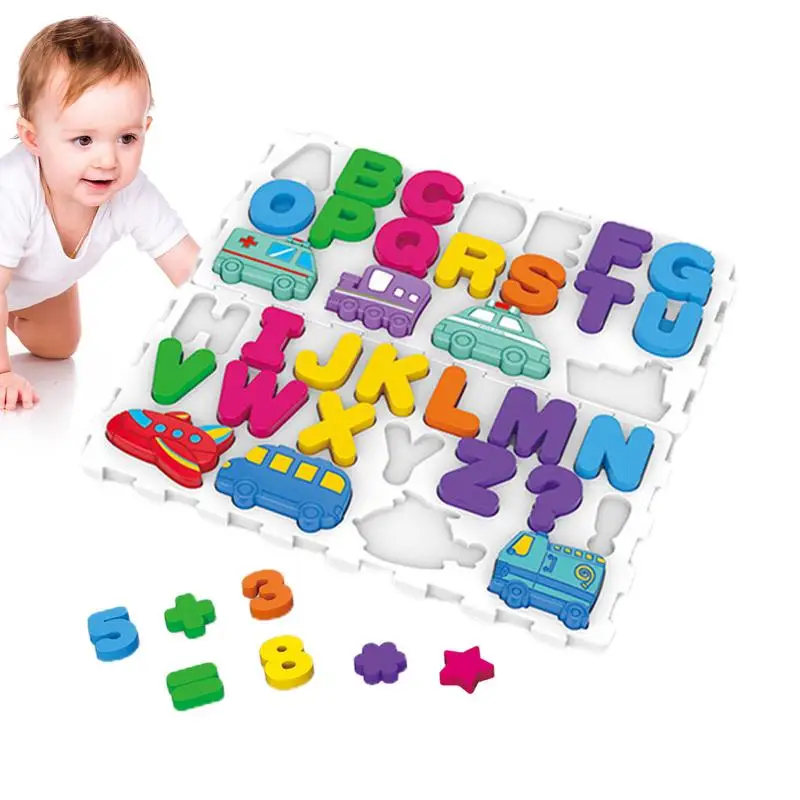 Jeu de lettres assorties en bois pour enfants, jeu de table de correspondance, forme et document, drôle, alphabet, numéro, héros, filles, garçons