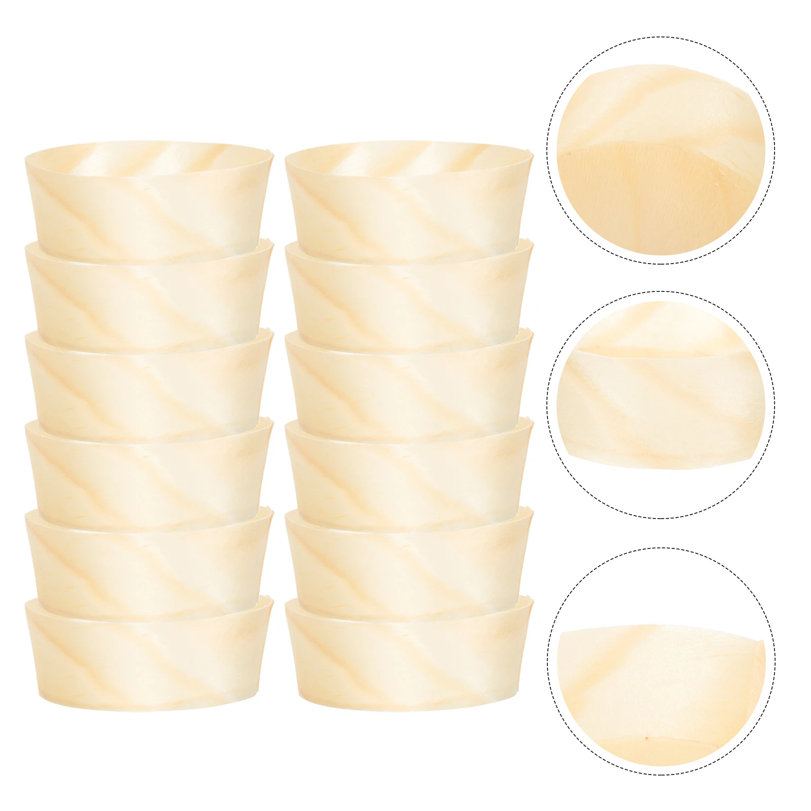 

50pcs Wood Sushi Boats Plates Tray Boat Shape High-grade Material Disposable Japanese Home Kitchen Bar Use