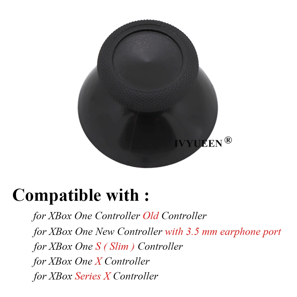 IVYUEEN 50 PCS Replacement Joysticks Thumbstick Analogue Sticks for Xbox One X S Series Wireless Wired Controller Thumb Grip Cap