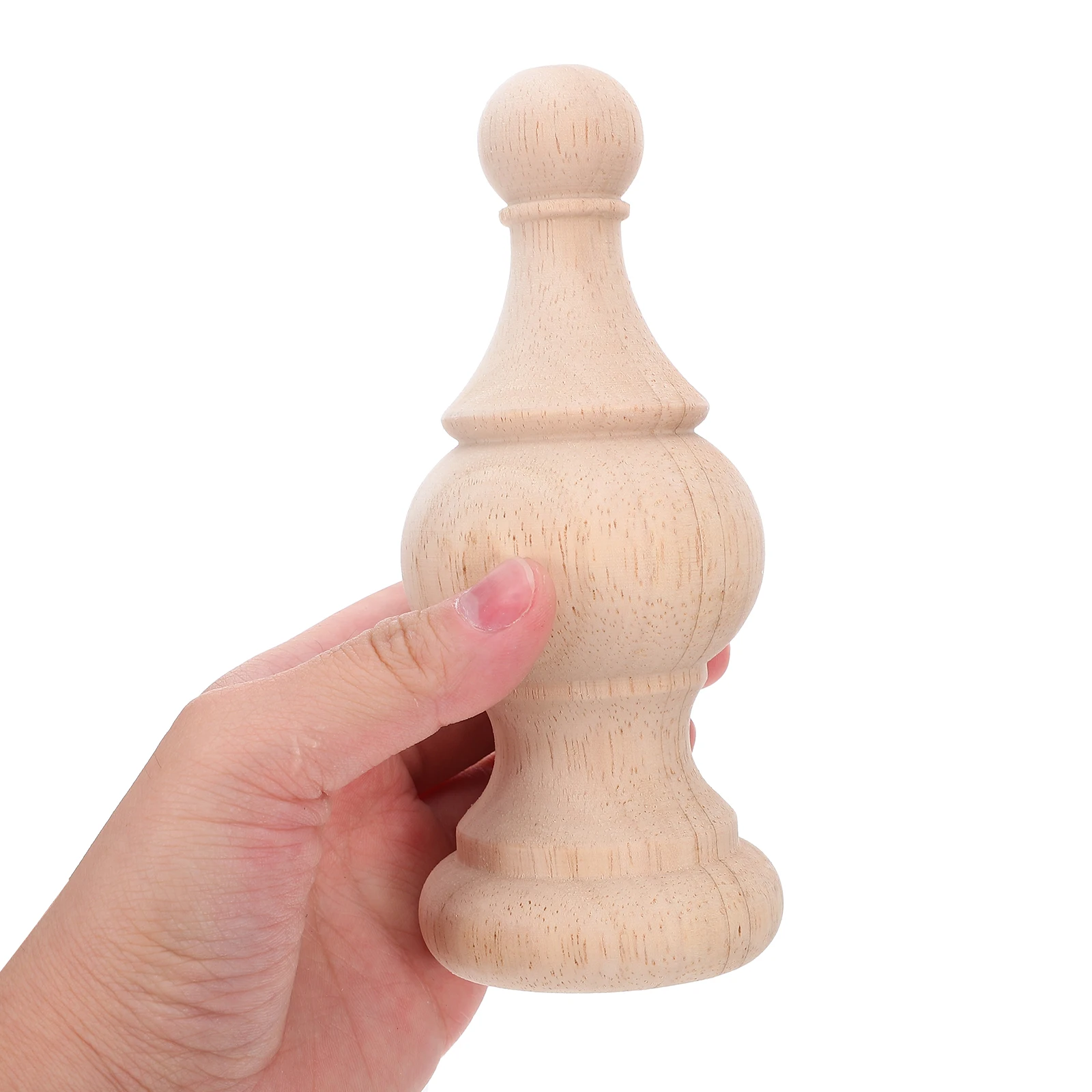

Wooden Finials 5X15Cm Unfinished Wood Ball Topper For Bed Posts Fence Posts Diy Craft Furniture Staircase Railing Indoor